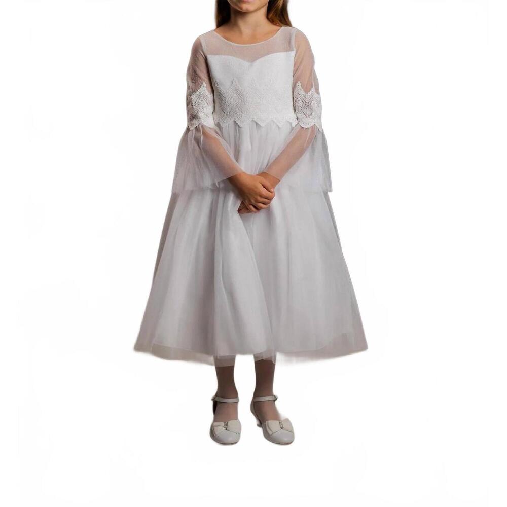 NEW KID'S DREAM girl's st felicity dress in white